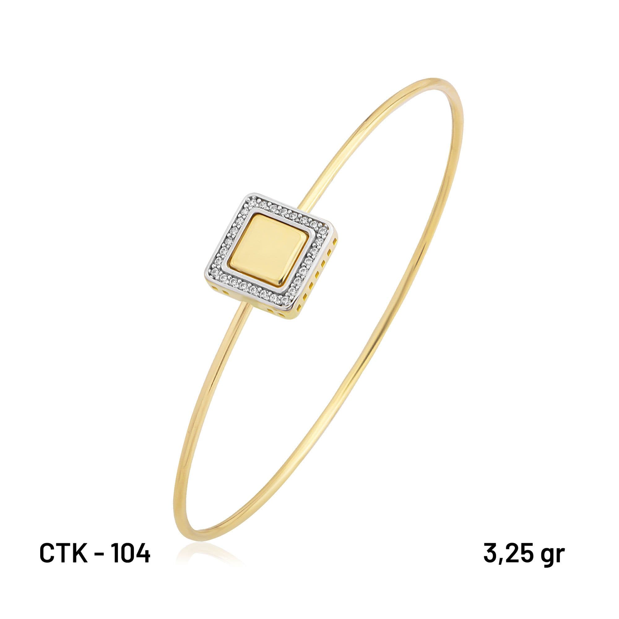 ÇTK-104 14 AYAR PRESTİGE HAFİF ALTIN KELEPÇE